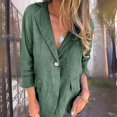 thumbnail image 4 of MIASHUI Loose Fit Solid Color Button-Up Notched Collar Linen Blend Blazer Cardigan for Women Bohemian Style Lightweight Jacket Green,XL, 4 of 7