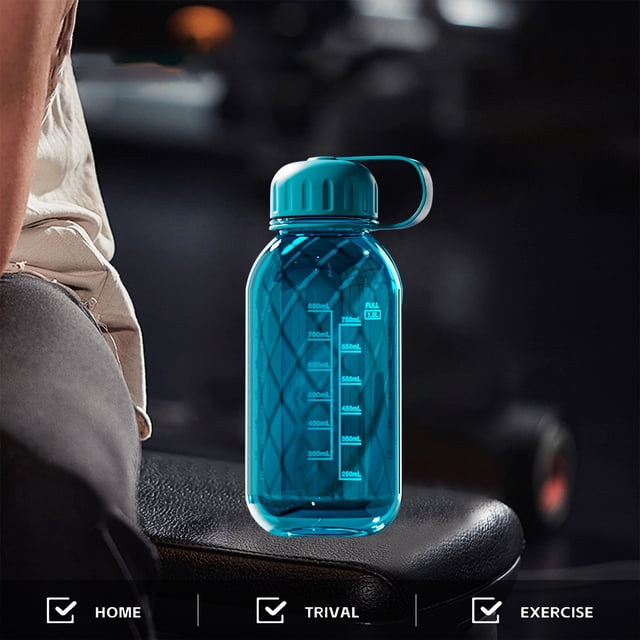 Bouteille d'Eau de Sport Étanche avec Poignée, Gobelet d'Espace pour Gym, Mise en Forme, Yoga, Exercice