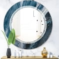 thumbnail image 3 of Designart 'Splash Blue Indigo' Modern Round Wall Mirror - Triple C 32x32, 3 of 4
