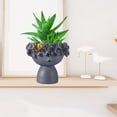 thumbnail image 1 of Vaidha Cute Flower Wreath Girl Vases Doll Head Container Planter Resin, 1 of 4