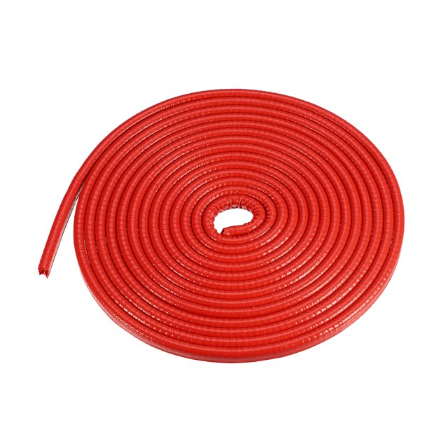 Unique Bargains Car Door Edge Guard 16.4ft U Shape Rubber Edge Trim Seal Strip Protector Universal PVC Iron Red