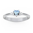 thumbnail image 2 of Birthstone Heart Ring with Shoulder Accents - Blue Topaz (December), 2 of 4