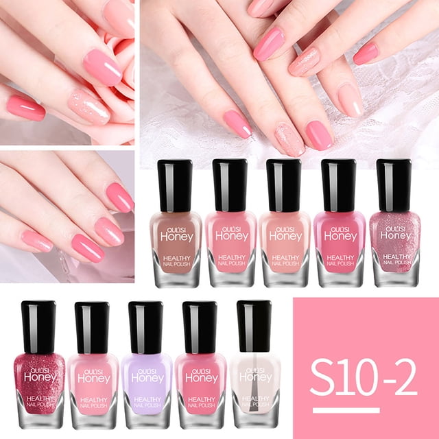 Pisexur Multicolor Gel Nail Polish Set Nail Polish Set Quick-Drying Peelable Tearable Nail Polish 5ML * 10 Bottles