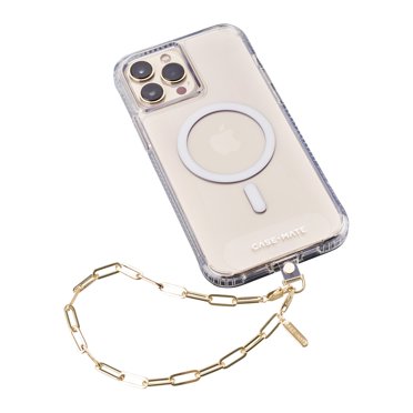 Case-Mate Detachable Phone Lanyard Strap with Gold Metal Chain - Gold