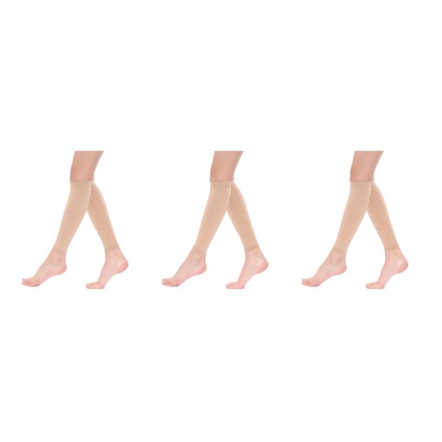 maskred Compression Stocking For Women Men Comfortable And Durable Easy To Wear skin color S 3Set