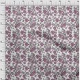 thumbnail image 3 of oneOone Cotton Poplin Fabric Leaves & Floral Ikat Print Fabric BTY 42 Inch Wide, 3 of 4