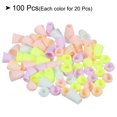 thumbnail image 3 of Unique Bargains Bell End Stopper Cord Rope Lock for Drawstring Bag, Purple Green Blue Pink Beige, 100 Pack, 3 of 5