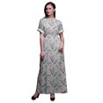 thumbnail image 1 of Bimba Rayon Tribal Feather Printed Womens Long MaxiDressGown With Side Slit-XXX-Large, 1 of 6