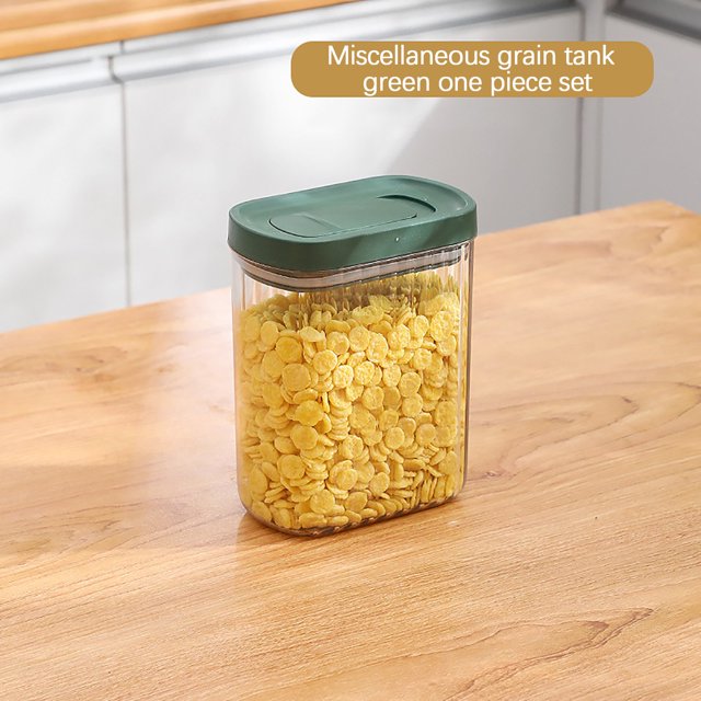 Sealed Plastic Food Storage Container for Cereals and Dry Goods | Airtight Kitchen Storage Box with Snap Lid | Stackable Snack Container for Pantry Organization | Fresh-Keeping Household Storage Tank