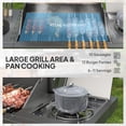 thumbnail image 3 of CoSoTower 4+1 Burner Liquid Propane Gas Grill Outdoor Portable BBQ with Side Burner, Warming Rack, Side Shelf, Storage Cabinet, Thermometer, 4 Wheels, Tank Holder, Silver, 3 of 7