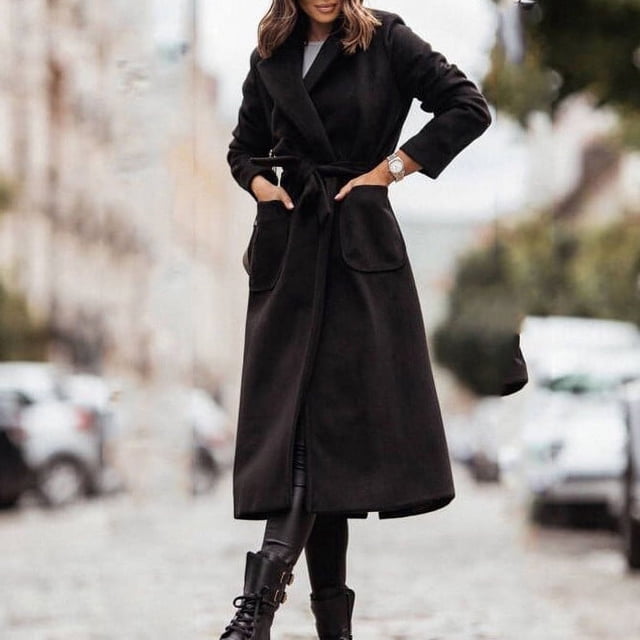 LOVZFMLL Vestes pour Femmes Mode Manteau Décontracté Bandage Manches Longues Coupe-Vent