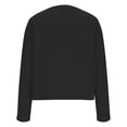 thumbnail image 3 of Women's Sweater Long Sleeve Round Neck Knitted Button Up Cardigan Solid Color for Casual,Long Cardigan Sweaters for Women, 3 of 6