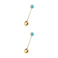 thumbnail image 4 of Transemion 1/2/3/5 Cartoon Adorable Restaurant Hotel Tableware Portable Washable Stainless Steel Stirring Mixing Dinnerware Cake Flatware Donut Spoon Blue 2PCS, 4 of 6