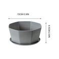 thumbnail image 4 of EGNMCR Seedling Tray Resin Plastic Fleshy Flower Pot Balcony Potted Green Radish Plant Imitation Ceramic With Bottom Support Thickened Small Seedling Tray, 4 of 4