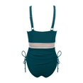 thumbnail image 5 of FhsagQ Ensembles de Maillots de Bain Grande Taille pour Femmes Maillot de Bain Ouvert à l'Entrejambe pour Femmes Maillots de Bain Col en V Bretelles à Cordon de Serrage Ajustables Maillots de Natation Ensembles de Maillots de Bain pour Femmes avec Peignoir Ouvert à l'Entrejambe Vert Foncé S, 5 of 5