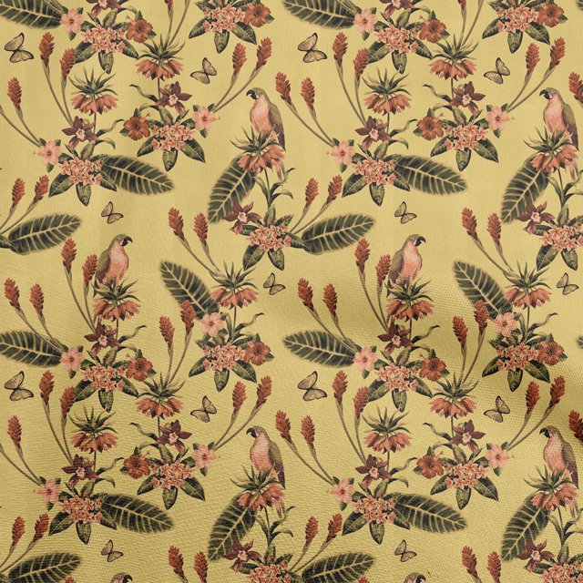 oneOone Rayon Dark Magenta Fabric Tropical Craft Projects Decor Fabric Printed By The Yard 56 Inch Wide