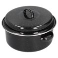 thumbnail image 4 of Oval Roaster, Enamel Non Stick Black  Roasting Pan with Grill for Kitchen for Home, 4 of 7