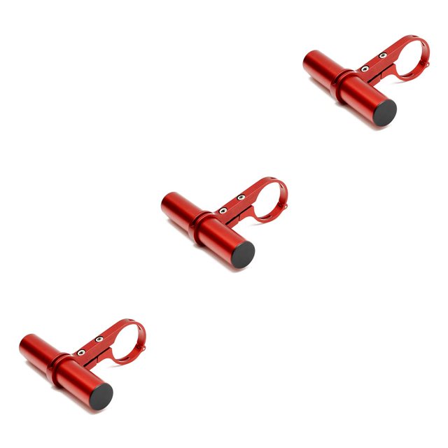 QualitChoice Rallonge de Guidon de Vélo Détachable Réutilisable Extension en Alliage d'Aluminium Support de Fixation pour Bell Rouge 3Ensemble