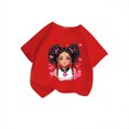 thumbnail image 3 of FhsagQ The 7th Of July Fille Enfant Mignonne Graphique Col Rond Manches Courtes Tee Été Décontracté T-Shirt Tout-Petit Fille Printemps The 7th Of July T-Shirts 4T Ensembles Rouge 11-12 Ans, 3 of 5