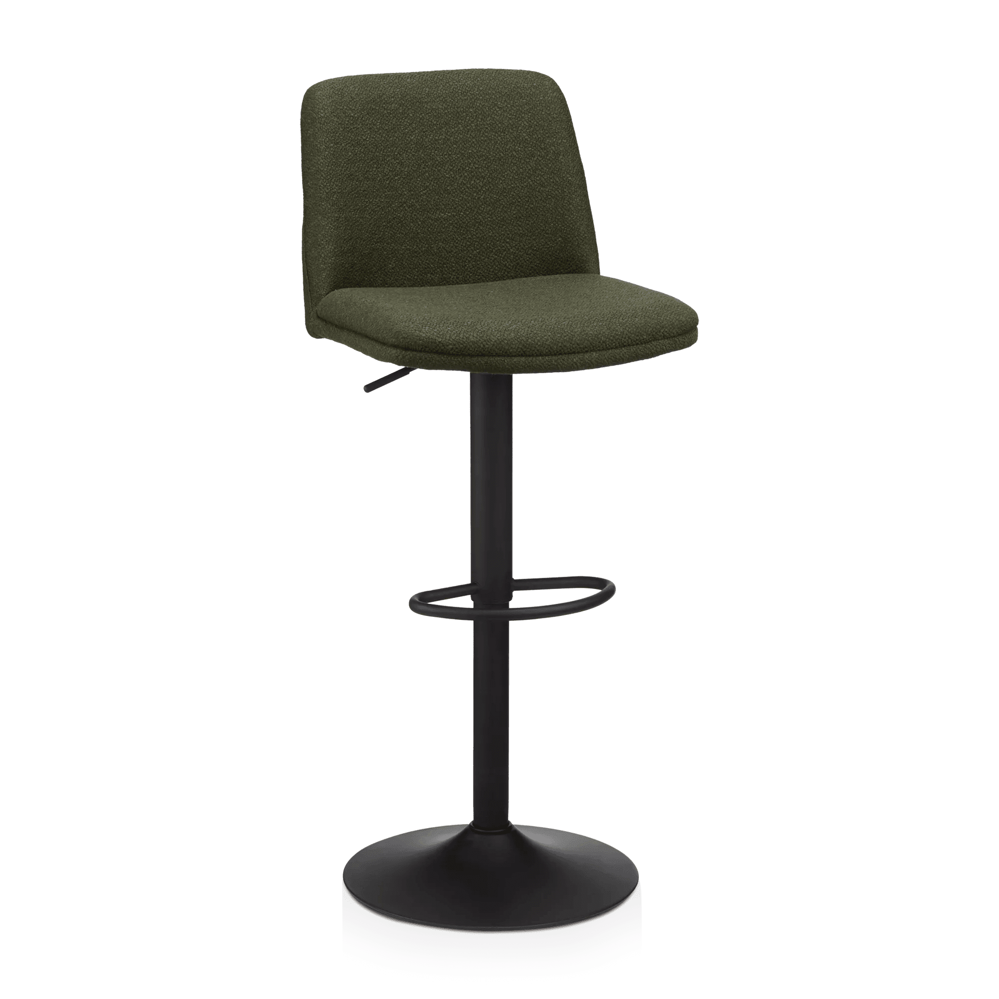 Bouclair Khaki Fabric and Metal Adjustable Bar Stool