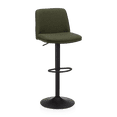 thumbnail image 1 of Bouclair Khaki Fabric and Metal Adjustable Bar Stool, 1 of 10