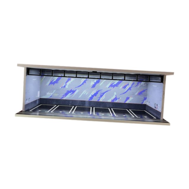 Milaget 1/64 Model Car Display Case Car Garage Display Case for Sports Car Alloy Car C