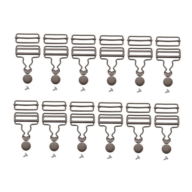 GUOOL 12Ensemble Attaches Clip Boucles Bretelles Boucles avec Curseur 32mm
