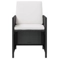 thumbnail image 2 of vidaXL 9 Piece Outdoor Dining Set Poly Rattan and Acacia Wood Black, 2 of 5