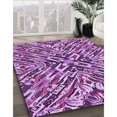 thumbnail image 3 of Ahgly Tapis Rectangulaire Lavable en Machine Intérieur Transitionnel Violet Violet, 7 Pieds x 9 Pieds, 3 of 7