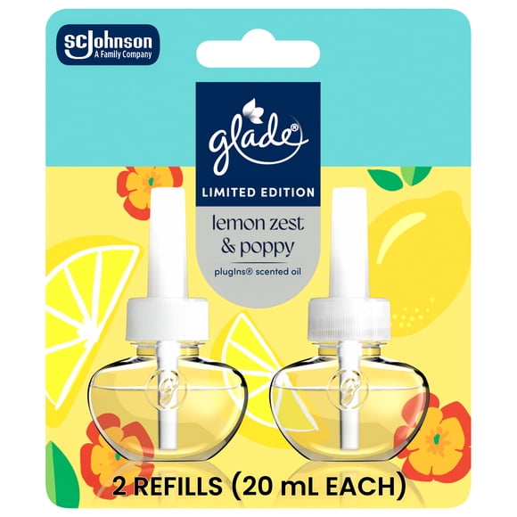 Glade Branchées® Huile parfumée Recharge, Zeste de citron et pavot