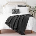 thumbnail image 4 of Battilo Grey Throw Blanket for Couch, Knitted Herringbone Throw 50'' x 60'', Super Soft Cozy Warm Throws for Living Room Chair Bed Sofa Home Decor, 4 of 6