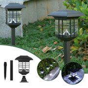COFEST Solar Post Lights Outdoor Fence Cap Light for Posts Patio Garden Decoration White Lighting Black, Lighting Solar Outdoor Post Cap Lights Light for Fence Glass Black