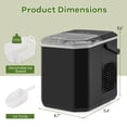 thumbnail image 3 of Costway Countertop Ice Maker Portable Ice Making Machine 6-13 Mins 9 Ice 26.5 lbs/24 Hrs Black, 3 of 10