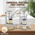 thumbnail image 2 of Vegetable Chopper – Heavy Duty Food Chopper with 4 Replaceable Blades (1/4", 3/8", 1/2", 6-Wedge), Stainless Steel Dicer Slicer & Bowl – French Fry Cutter for Onions, Potatoes & Fruits, 2 of 6