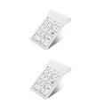 thumbnail image 1 of braveheart USB Wireless 18 Keys Keyboard Professional Number Keyboards Battery Powered for Laptop Accounting Computer Desktop White 2Set, 1 of 6