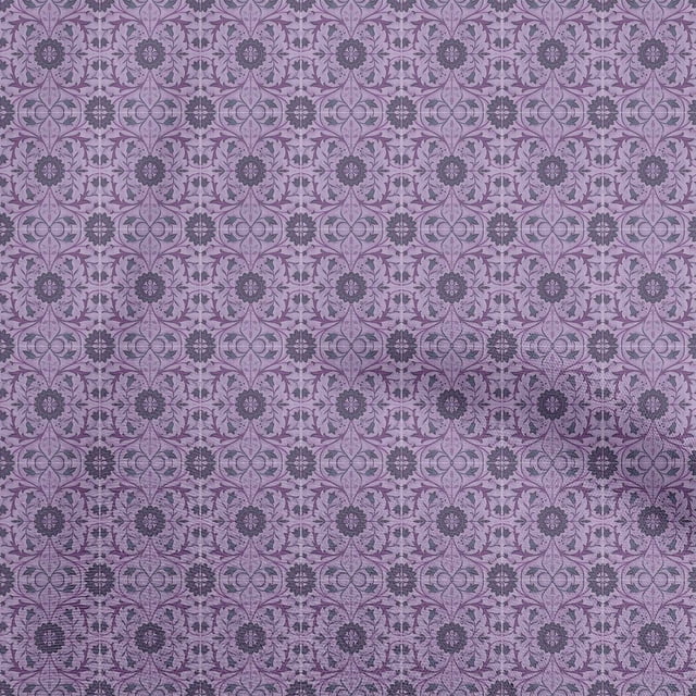 oneOone Tissu en Velours Violet Damassé pour Robe Tissu Imprimé au Mètre 58 Pouces de Large