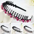 thumbnail image 1 of Visland Hair Clasp Shiny Colorful Rhinestone Non-Slip Reusable Narrow Brim Girls Headband Hair Accessories, 1 of 7