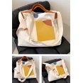 thumbnail image 4 of LinYooLi Fashion Splicing Shoulder Bag for Women Girls Chic Grid Canvas Hobo Tote Handbag Color Contrast, 4 of 4