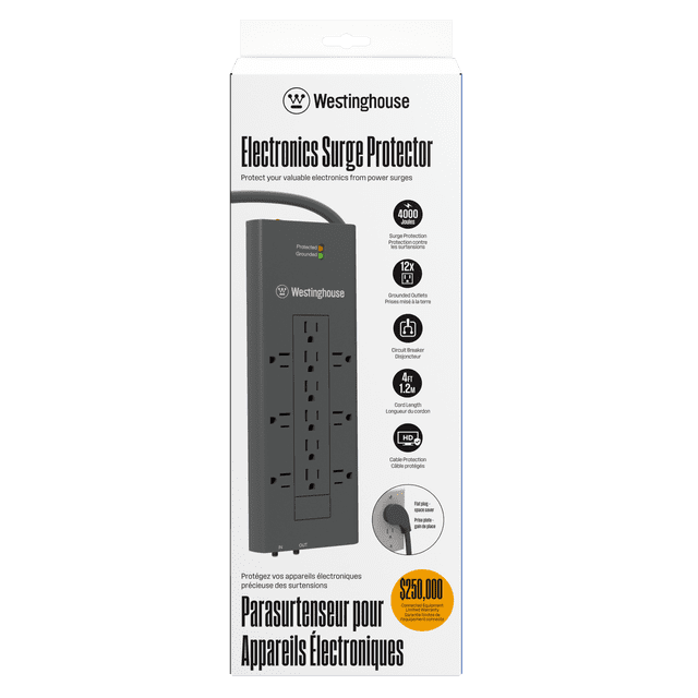 Westinghouse 12 Outlet 4000J Electronics Surge Protector