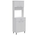 thumbnail image 1 of TUHOME Della Kitchen Pantry Engineered Wood Pantries in White, 1 of 6