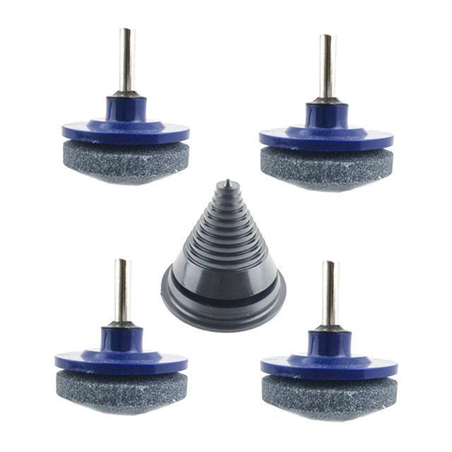 jinwen Fityle 4 pcs Metal Battle Lawnmower Lawn Mower Blade Sharpener Balancer Set Fit
