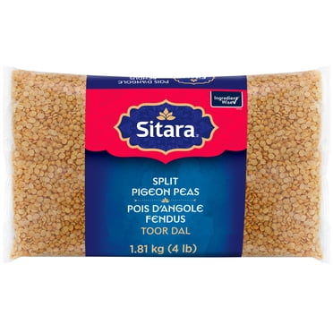 Sitara Split Pigeon Peas (Toor) - 4LB 1.8 kg