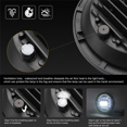thumbnail image 3 of 4X H4 400W 7Inch LED Head Light Lamp with for Niva Urban Samurai for Wrangler Off Road, 3 of 10