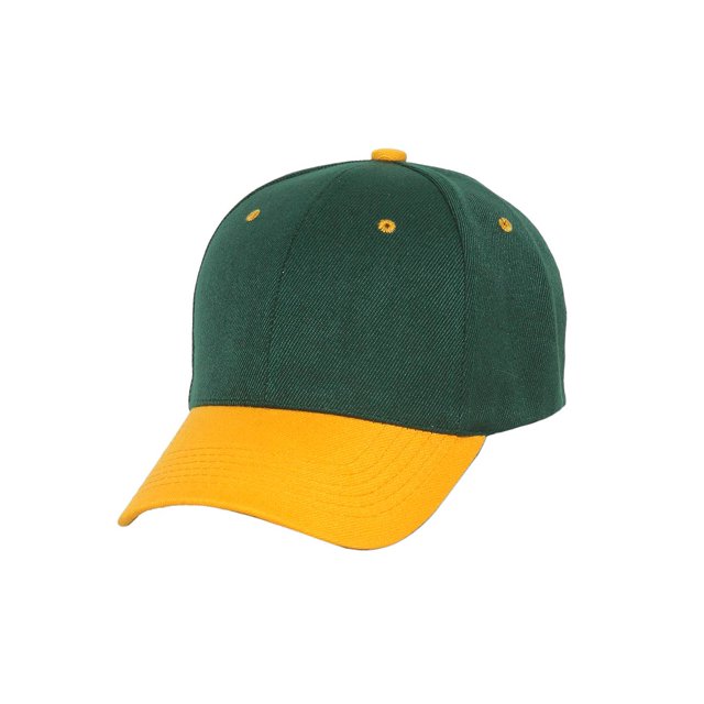 Two-Tone Adjustable Baseball Cap, Green Yellow