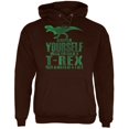 thumbnail image 1 of Jurassic - Always Be Yourself T-Rex Brown Adult Hoodie, 1 of 1
