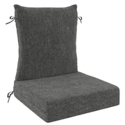 Better Homes & Gardens 20" x 20" Rich Black Premium Outdoor Seat Cushion Set with Removable Cover, Weather & Stain Resistant