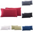 thumbnail image 3 of Trayknick 2Pcs Solid Color King Queen Pillow Case Home Bedroom Bed Cushion Cover Decor, 3 of 13