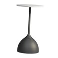 thumbnail image 2 of DOLITY Petite Table d'Appoint Ronde Ornement Table Basse pour Balcon Intérieur Salon Marbre Noir Blanc, 2 of 9
