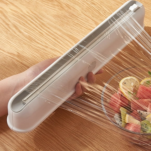 Food Wrapper Box Food Wrapping Film Dispenser Plastic Wall Hanging Preservative Film Storage Box