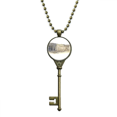 thumbnail image 1 of Acropole d'Athènes de Grèce Clé Collier Pendentif Plateau Orné Chaîne, 1 of 3